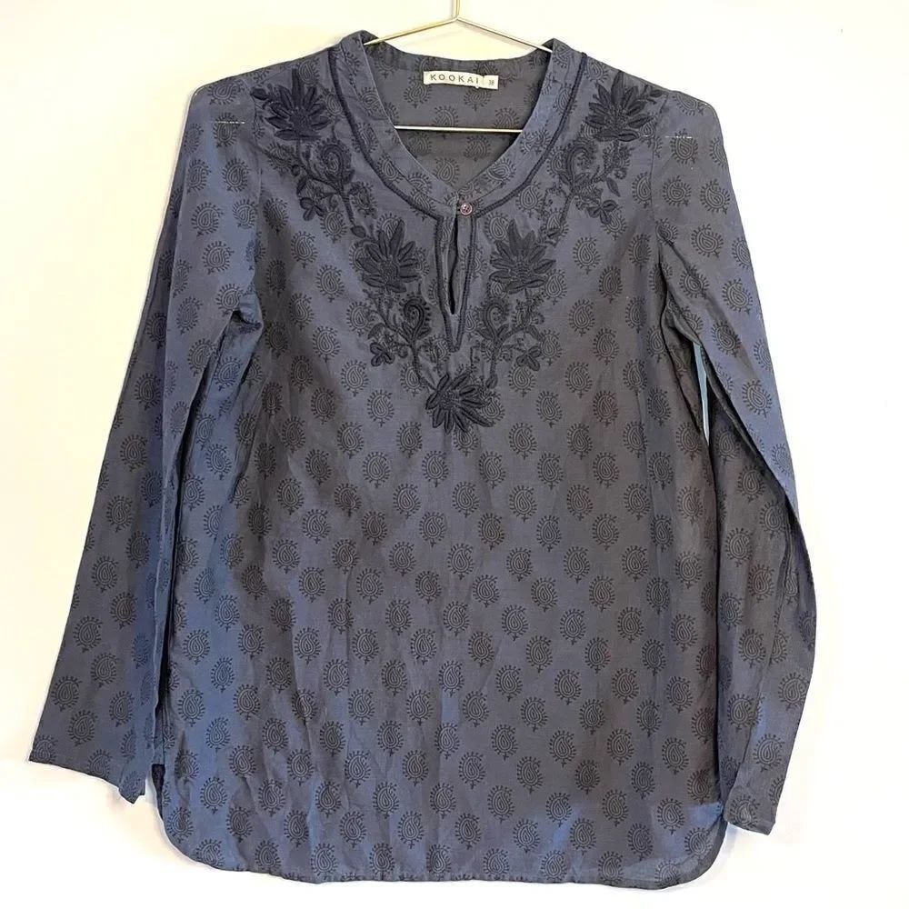 Kookai Embroidered Tunic Top  